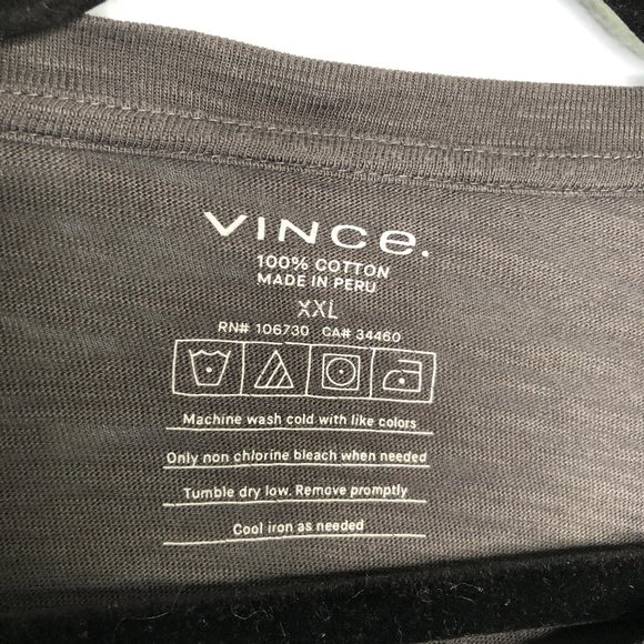 Vince Gray Henley Tshirt Button Short Sleeve - Picture 3 of 6